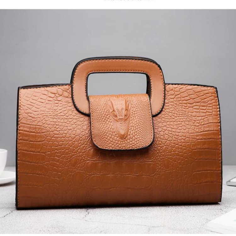 Luxus Handtasche Frauen Taschen Designer Taschen Mädchen Mode Krokodil Muster Schulter Tasche Schwarz Hohe Qualität Handtaschen rotbraun