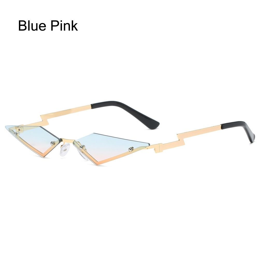 Lustiger Langlebiger Metall Metall Brillenrahmen Rahmen Rhombus Sonnenbrillen Brillen UV400 Randlos Polygon Sonnenbrillen Bunte Halloween Brillen für