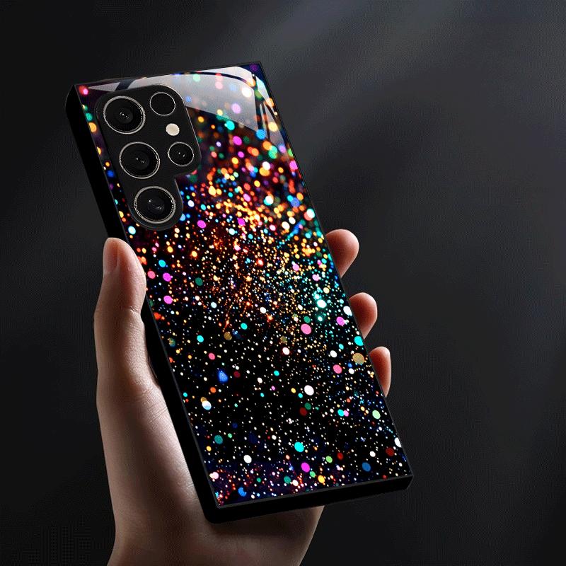 Bunte Sternenlicht Exquisite Luxus High-End Handyhülle Glas Handyhülle für Samsung Galaxy S26 S25 S24 S23 S22 S21 FE, Ultra, Plus For Galaxy S24 Ultra
