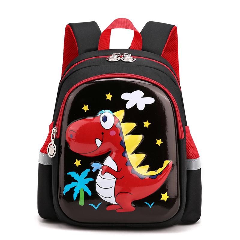 Kindergarten Jungen 3D Dinosaurier Schulranzen Hochwertige Kinder Rucksack Dinosaurier Jungen Schultaschen 2-6 Jahre 28cm*28cm*14cm schwarz