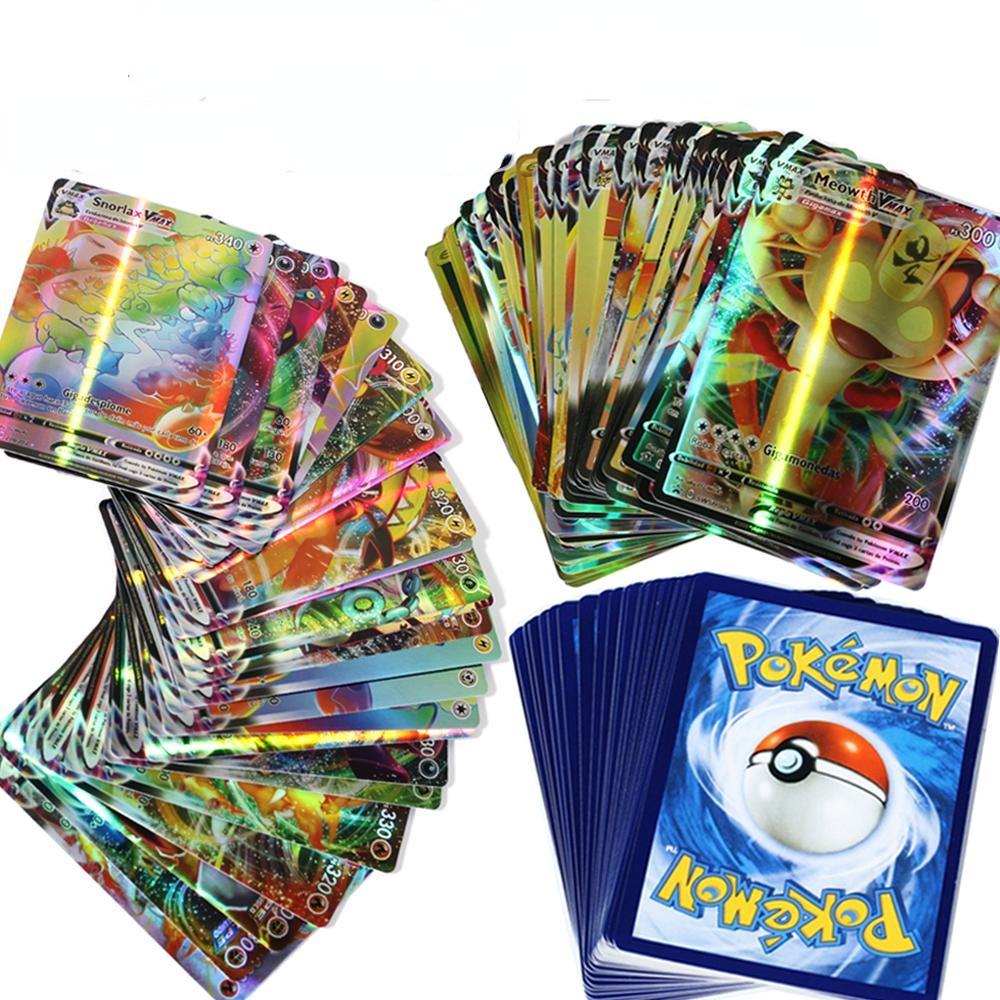 Neue Pokemon-Karten Glänzende VSTAR GX EX VMAX MEGA TAG TEAM Charizard Pikachu Sammlung Schlacht Trading Card Game Kinder Spielzeug Geschenk 100PCS - 100GX