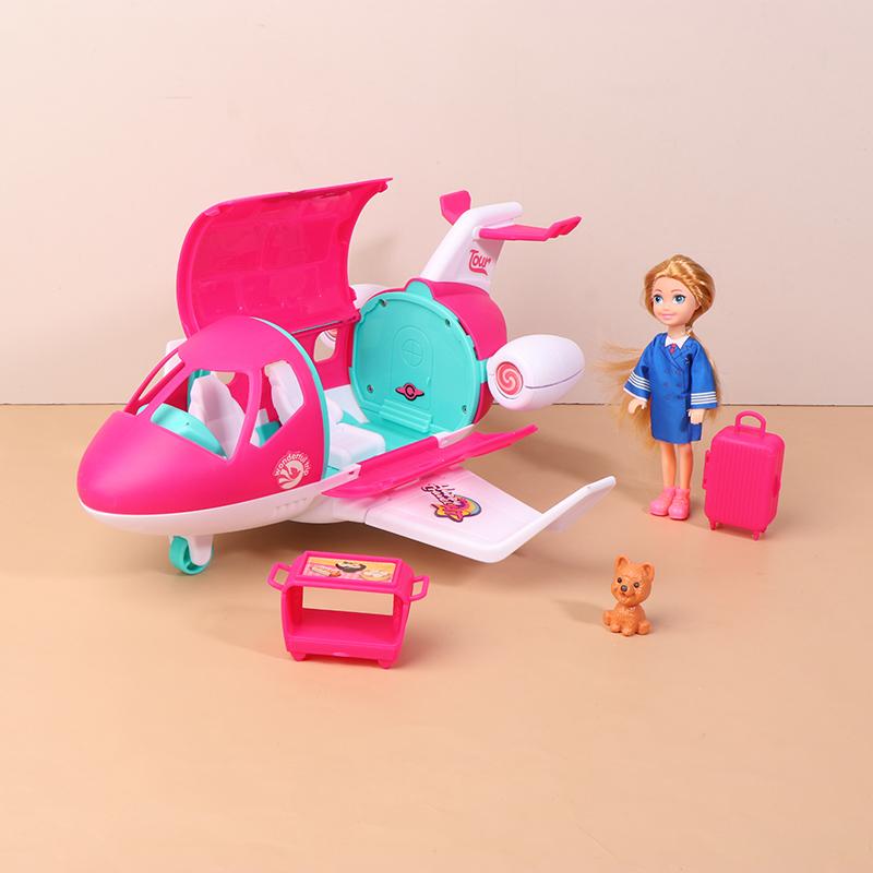 1 Set Puppenhaus Simulation Traumflugzeug Flugzeug Reise Privatflugzeug Puppen Spielhaus Flugzeug Spielzeug Kinder Spielhaus Spielzeug Geschenke red