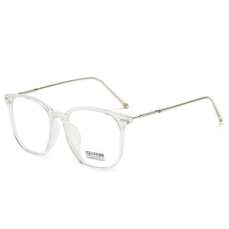 Modische Myopie-Brille Runde Brille für Herren Damen Quadratischer Metallrahmen Sonnenbrille Einfache Brille Kurzsichtigkeit Brillen 0 Bis -4,0 -1.0 white