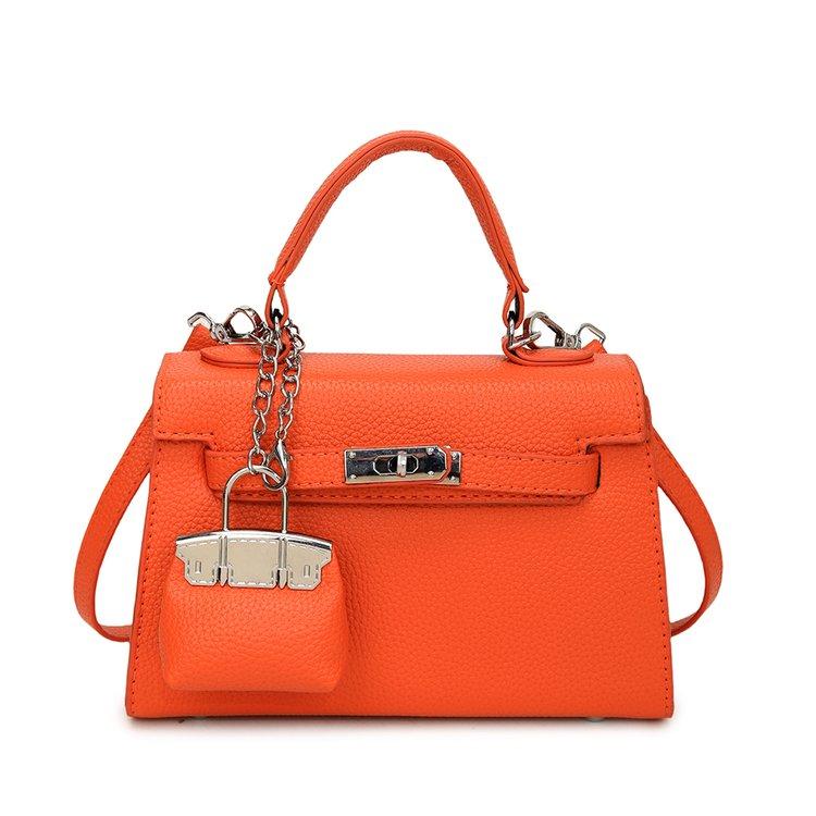 Beliebte einfarbige Damentaschen Hundred Umhängetaschen Premium Sense Handtaschen weiblich orange