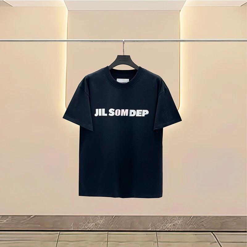 Richtige Version des hochwertigen modischen Unisex und woUnisex passenden lockeren übergroßen Paar JIL SOMDEP reine Baumwolle T-Shirt5 Unisex XL