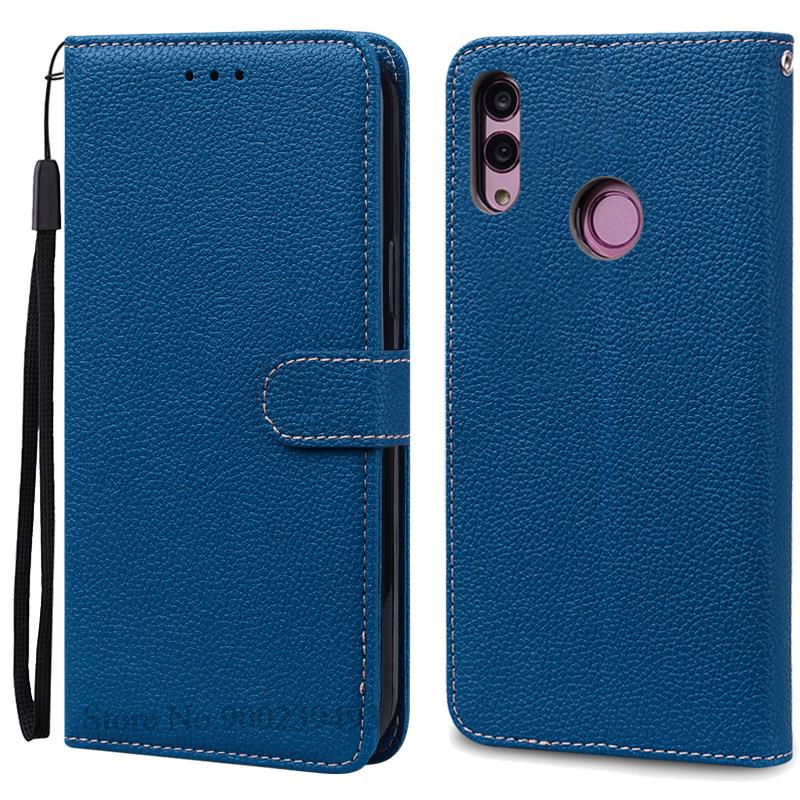 Für Huawei P Smart 2019 Fall POT-LX1 POT-LX3 Leder Brieftasche Flip Fall Für Huawei P Smart 2019 Fall Silikon Abdeckung Coque fundas P Smart 2019 POT-LX1 navy blau