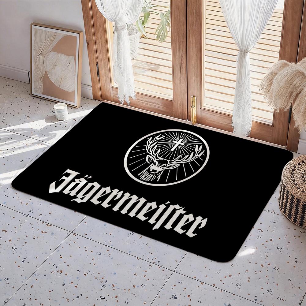Trink Jägermeister Fußmatte Eco Flanell Fußmatte Rutschfest Geruchlos Innenbodenmatte Weicher Kurzer Plüsch Heimmatte 160x230cm