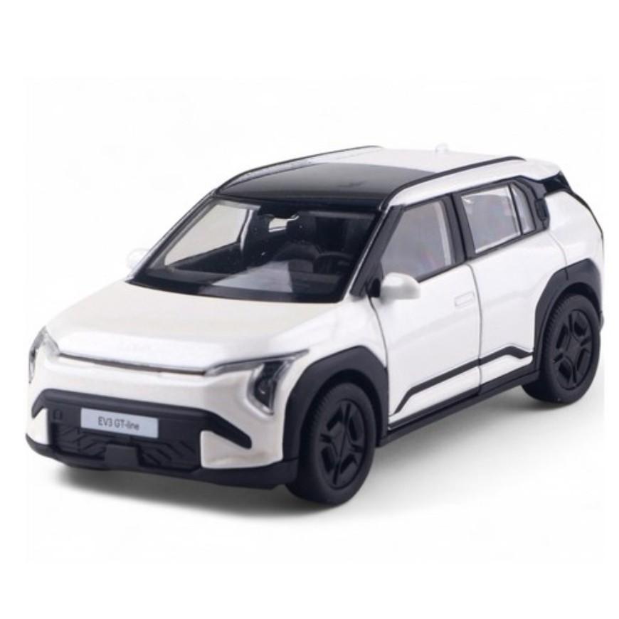 WELLY Kia EV3 1:Die-Cast Modellauto im Maßstab 38, (Blau / Grün / Weiß 3 Farben) White