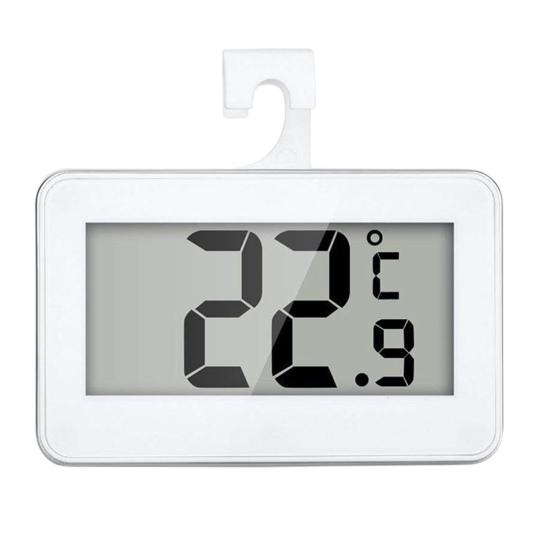 Kühlschrank Hängethermometer LCD-Anzeige Wasserdicht Gefrierschrank Digitalthermometer Batteriebetrieben Hohe Genauigkeit Kühlschrank Temperaturmesser weiß