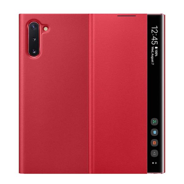 Samsung Vertikaler Spiegel Smart View Flip Cover Hülle für Samsung Galaxy Note 10 Note10 Note 10+ Note 10 Plus Note10 Plus For Galaxy Note 10 rot