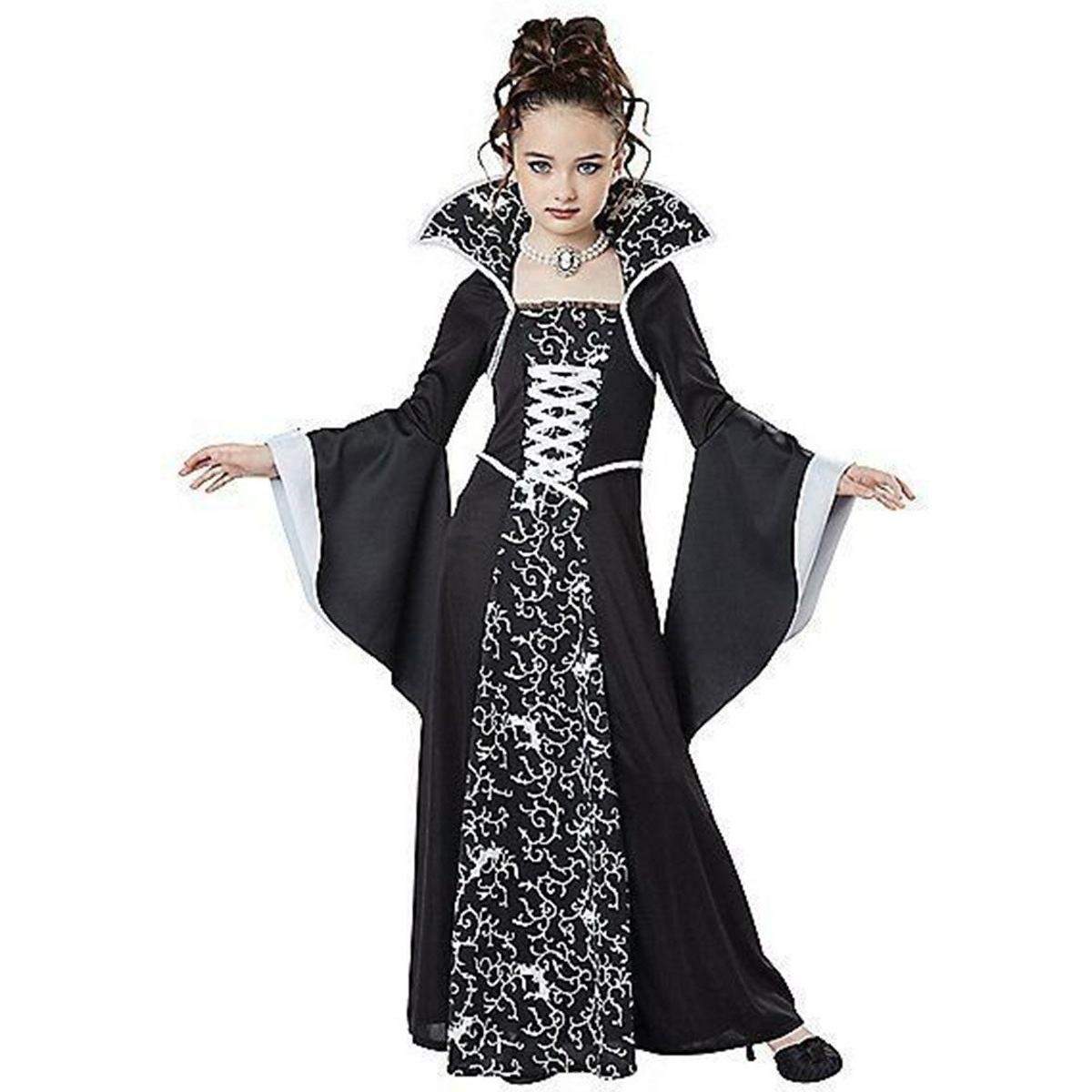 Halloween Kinder Hexe Vampir Cosplay Kostüm Mädchen Karneval Verkleidungsparty Kinder Bühnenkleidung 130 weiß