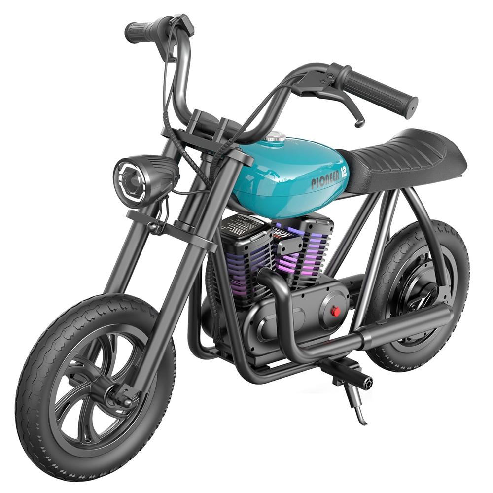 HYPER GOGO Pioneer 12 Plus Elektro-Chopper-Motorrad für Kinder, Schwarz, 24 V, 5,2 Ah, 160 W, mit 12'x3'-Reifen, 12 km Höchstreichweite Pioneer 12 Plus blau
