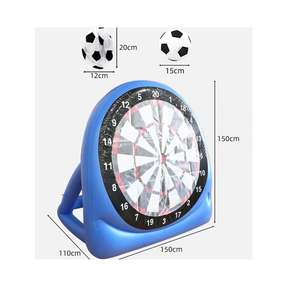 (hellblau) Aufblasbares Fußballtor PVC Outdoor Spaß Schießer Dartscheibe Wurfspiel Klebriger Ball Spielzeug light blue