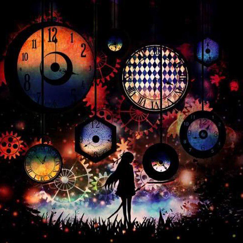 Diamant-Malerei-Kits Diamant-Handarbeiten Diy Diamant-Stickerei Uhr und Schönheit Diamant-Kunst-Wand 30x30CM