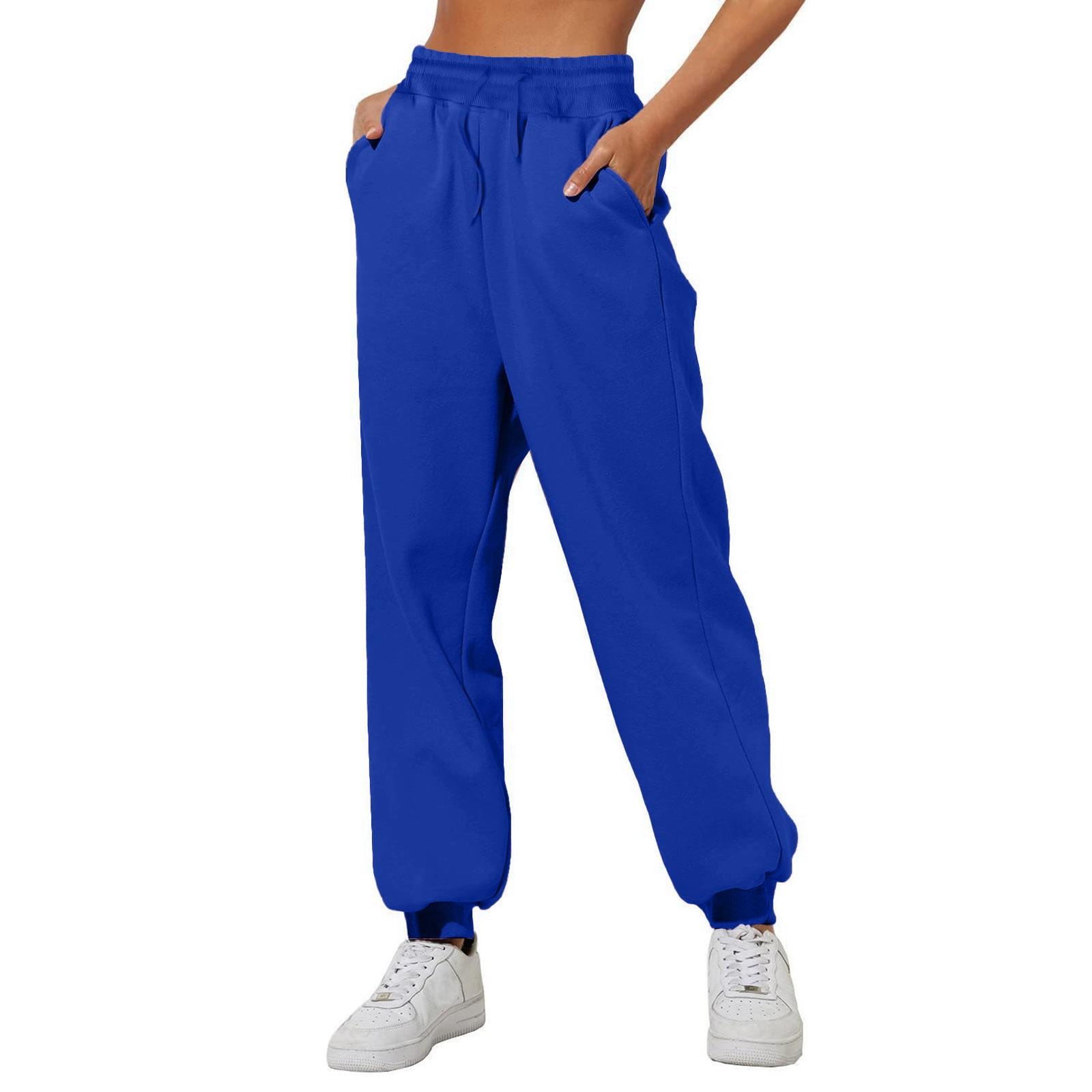 Damen Jogginghose Einfarbig Elastischer Bund Joggerhose Frühling Herbst Lässige Sportbekleidung Trainings-Jogginghose S