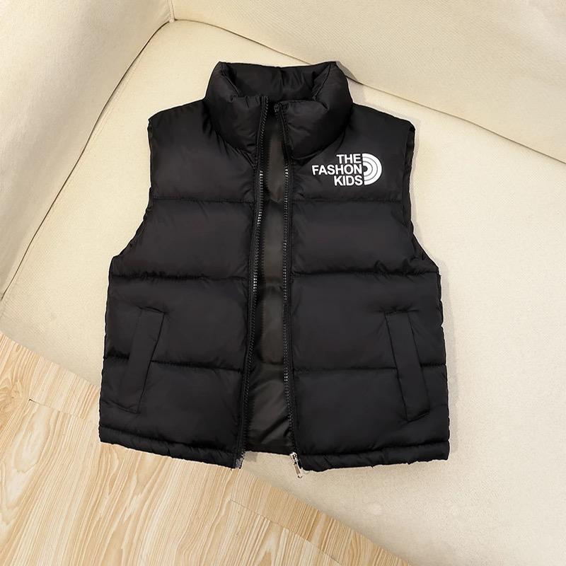 Big Goose Daunenweste für Jungen und Mädchen, weiße Entendaunenweste, Baby-Studentenweste 110cm schwarz