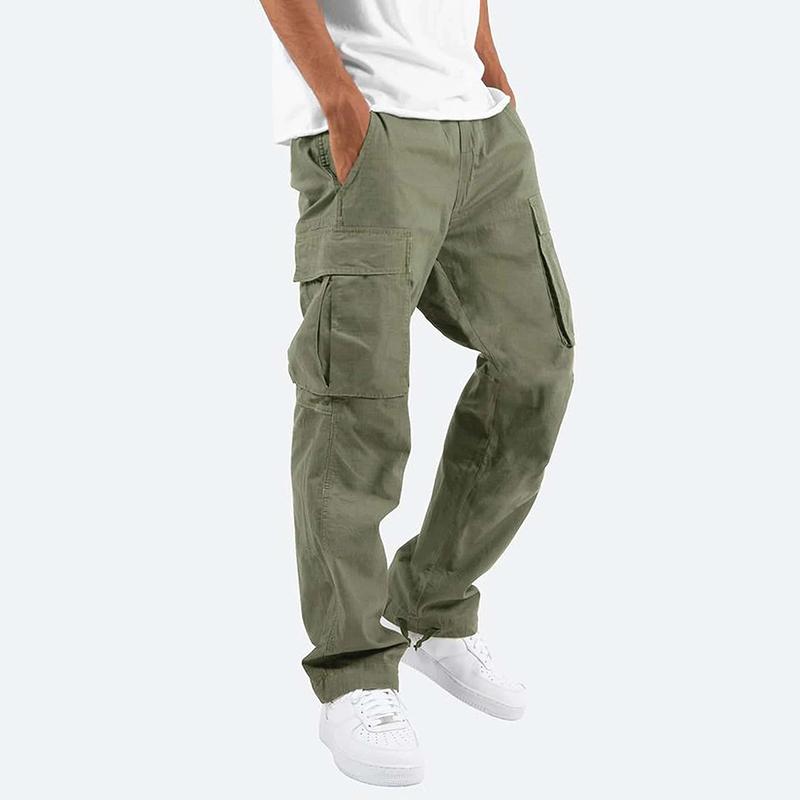 Männer Cargo Hosen Multi-Pocket Bänder Jogginghose Streetwear Casual Herren Hosen Hosen 3XL grün