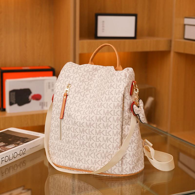 Rucksack Damen Bedruckt Neu Große Kapazität Modisch Vielseitig Anti-Diebstahl Reise Weiche Ledertextur Rucksack Rucksack