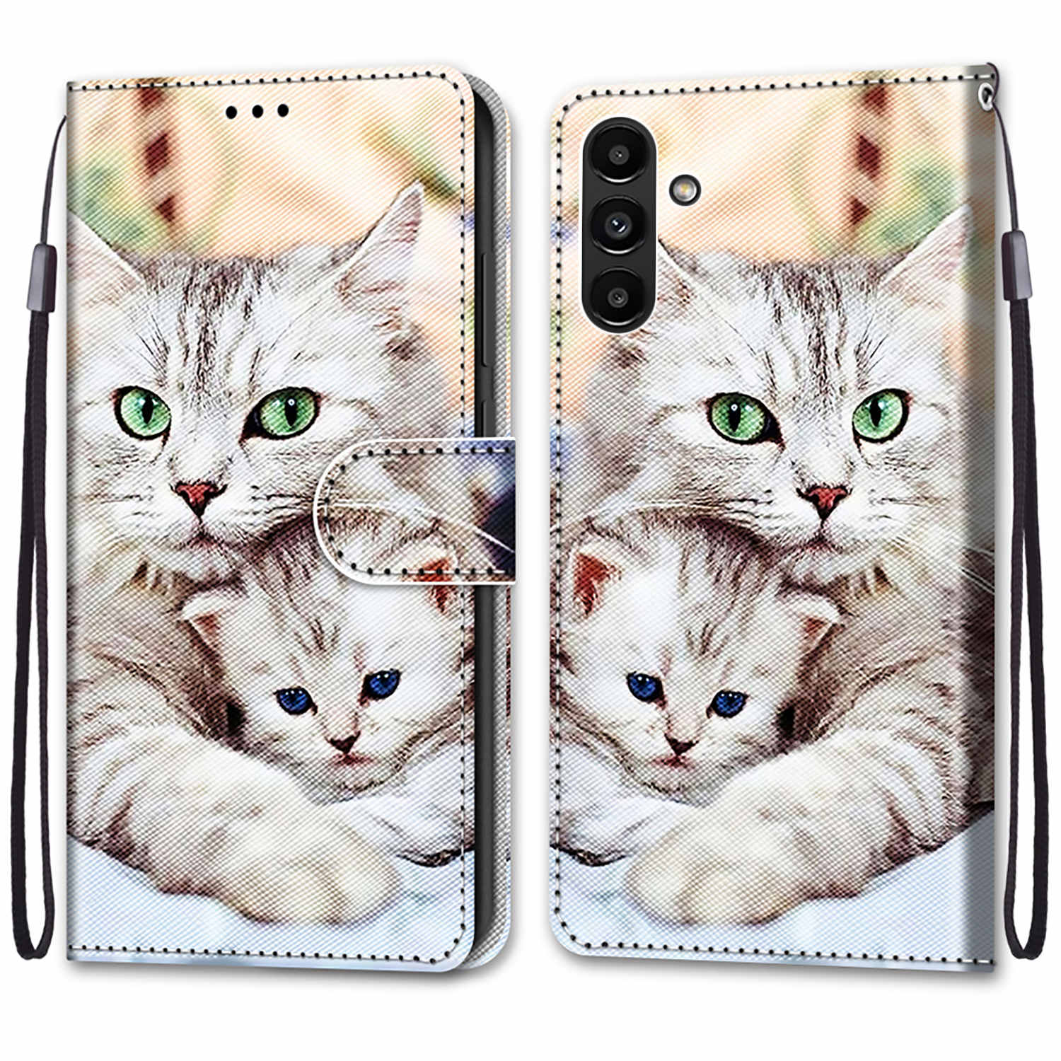 Luxuriöse, bemalte Ledertasche im Brieftaschen-Stil, Schutzhülle für Samsung Galaxy A26 A36 A16 A55 A56 A35 A24 A25 A15 A05 A05s/Samsung A15 A14 A04S Samsung Galaxy A41 EU