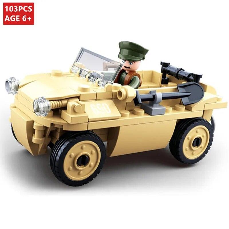 Militär Ww2 Weltkrieg II Sowjetunion Il-2 Angriff Flugzeug Kämpfer Armee Waffe Junge Flugzeug Bausteine Spielzeug Ziegel