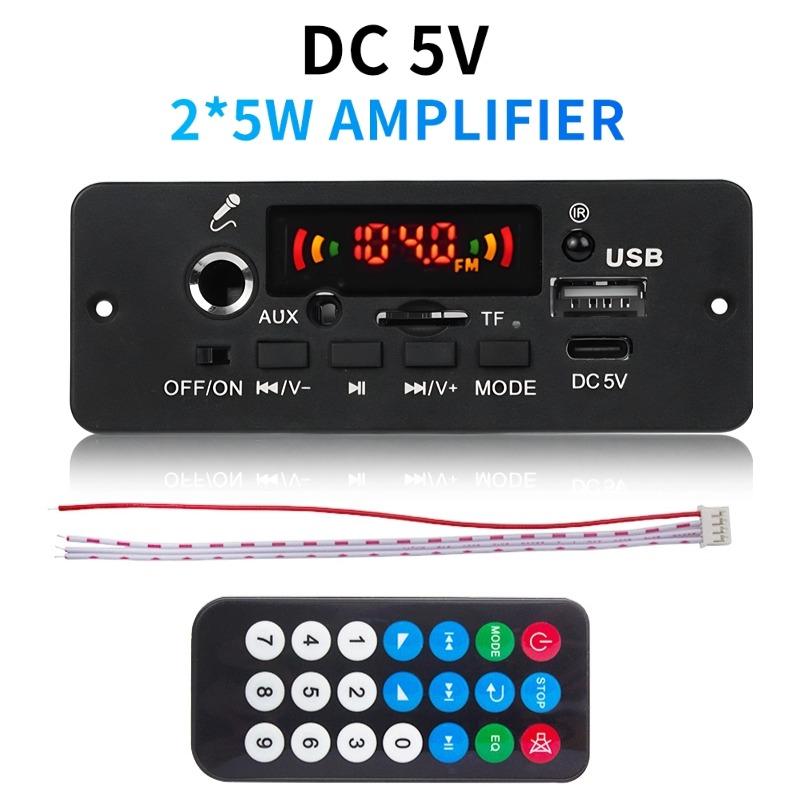 Drahtlose Bluetooth MP3 Decoderplatine 10W DC 5V Verstärker DIY Auto MP3 Player Audio FM Radio Freisprechanruf Aufnahme Unterstützung Mikrofon