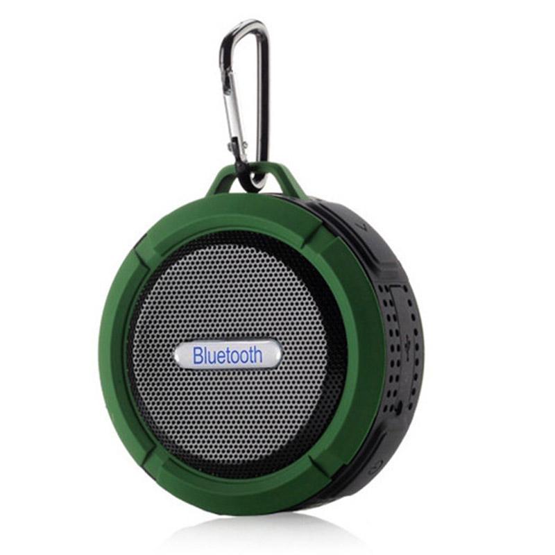 Tragbare Spalte Mini Bluetooth Lautsprecher Wasserdichte Outdoor Dusche Sound Box Drahtlose Auto Subwoofer Lautsprecher Für Telefon Computer C6 grün