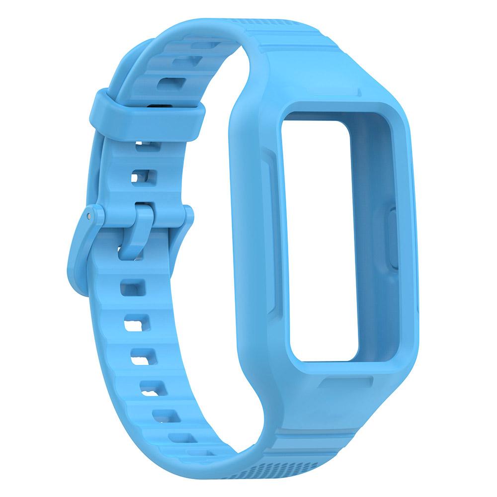 Silikonarmband für Huawei Band 9 8 7 6 Armband Armband für Honor Band 6/Honor Band 7 Integriertes Band + Hülle Huawei Band 6/7/8 himmelblaue