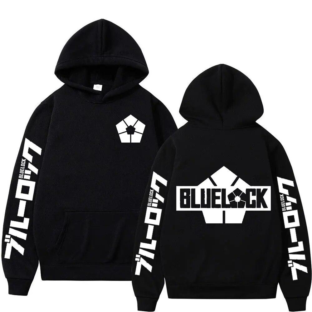Japanische Anime Blue Lock Hoodie Fußball Logo Grafik Druck Mit Kapuze Sweatshirt Männer Frauen Mode Manga Hoody Harajuku Streetwear M