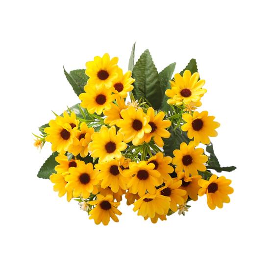 Künstliche Blume Gute Details Realistisch Kein Verwelken Kein Gießen Langlebig Künstliche Rose Foto-Requisite Tischdekoration Hochzeitsfeier Dekorationszubehör KTY gelb