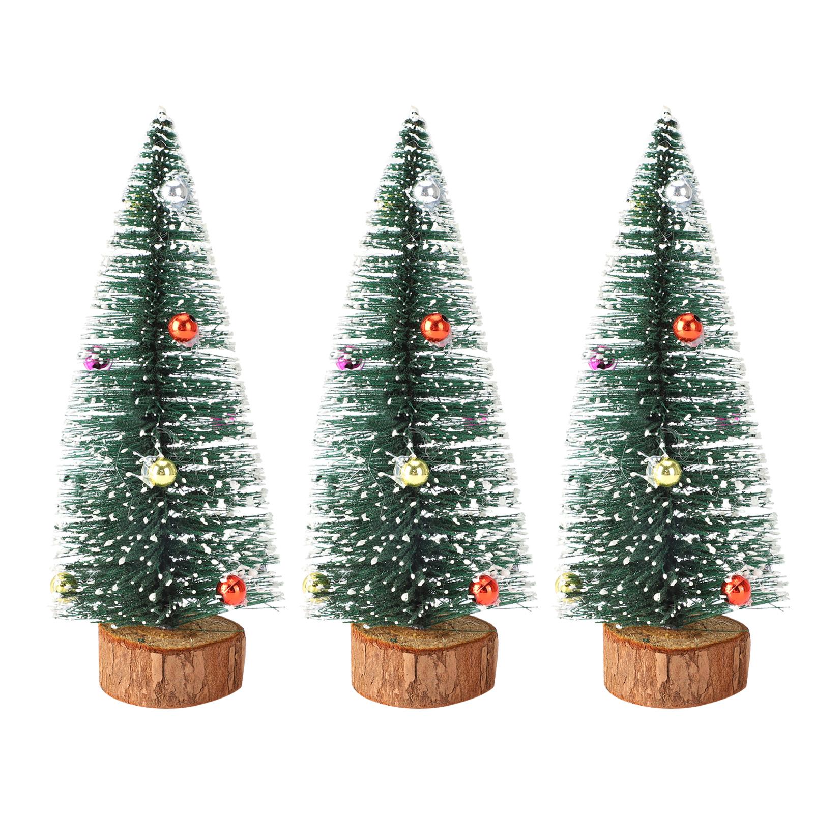 3 Stück Mini Weihnachtsbaum Weihnachtsdeko Ornament für Zuhause Geschäft 25cm Höhe Type 1