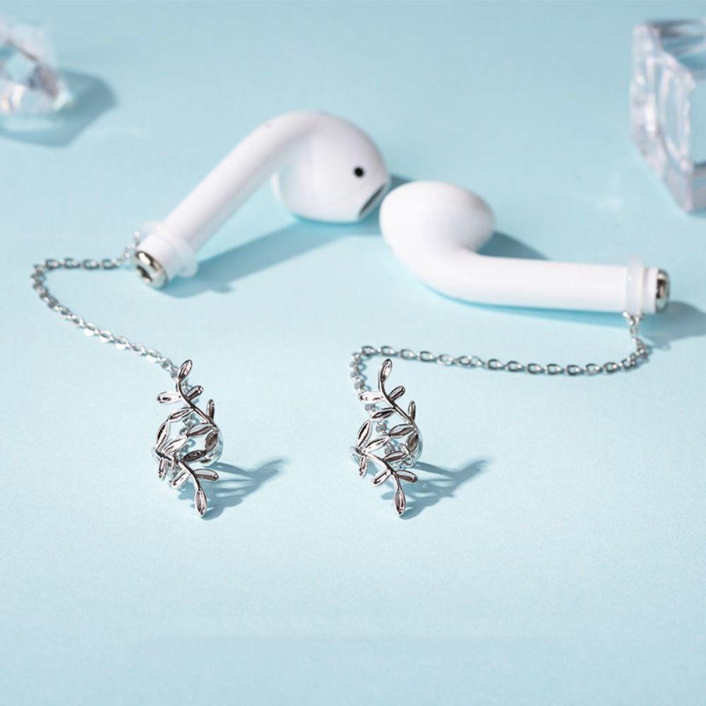 Edelstahl Anti-Lost Ohrringe Anti-Lost Ohrklemme für AirPods Pro 2/AirPods 3 2 1 silber