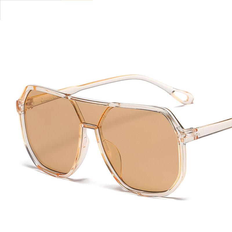 nicht polarisierte übergroße Sonnenbrillen Damen Herren Neue einzigartige einteilige Mode-Sonnenbrillen Punk-Brillen im Trend für Damen