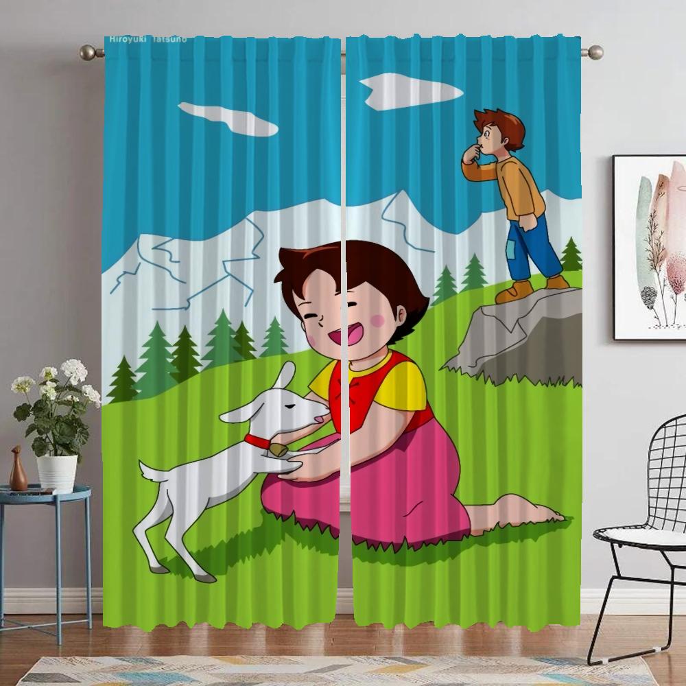 Heidi Friend Vorhänge für Wohnzimmer, Vorhang für Zimmer, 2 Paneele, Innenvorhänge, Jalousien, Trennwand, Halloween-Dekoration W96xH183cmx2pcs-CL