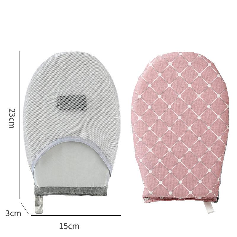 1 Stück Handbügelbrett aus Stoff, Bügelbrett, kleine Bügelhandschuhe für zu Hause, Anti-Bügel-Handschuh, isoliertes Handbügeltablett für den Haushalt rosa