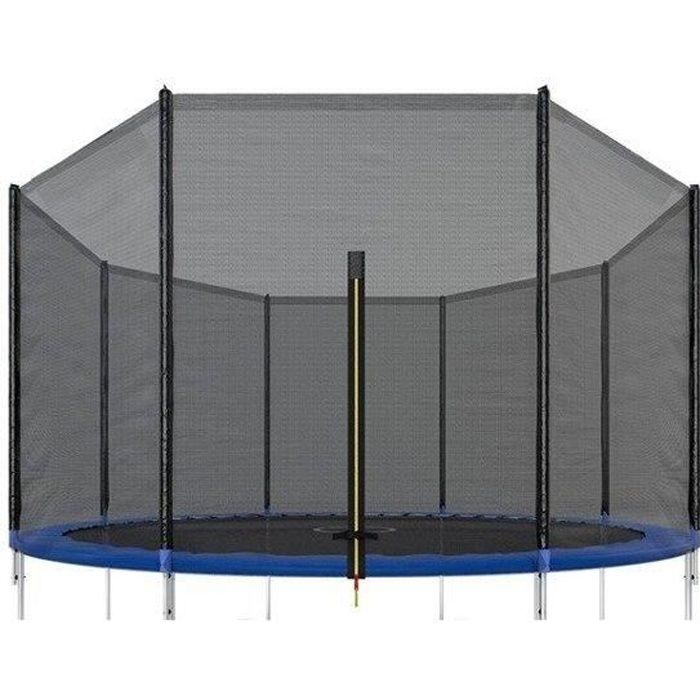 Trampolinfilet – 305 cm – Außenbordüre – 6 Töpfe schwarz
