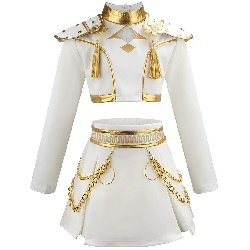Koreanisches K-Pop Cosplay-Kleidungsset für Mädchen, Bühnenkostüm, Tanzkostüm, Mädchenanzug, Geburtstagsgeschenk, 4-12 Jahre, neue Kinderkleidung 11T-12T(Size 160)