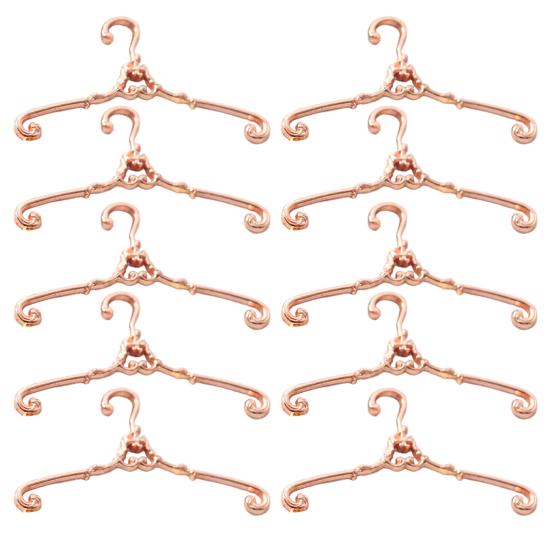 10 Stücke DIY Puppenhaus Miniaturen Vintage Dekoration Legierung Langlebig 1:12 Miniatur-Kleiderständer, Zubehör, Cosplay-Spielzeug