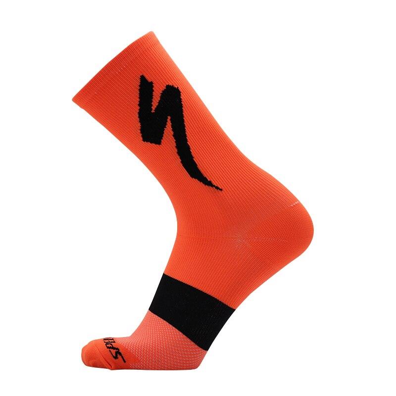 Hohe qualität professionelle radfahren socken MTB männer frauen fahrrad socken Atmungsaktive Road Fahrrad Socken Outdoor Sport Racing Socken 2021 orange