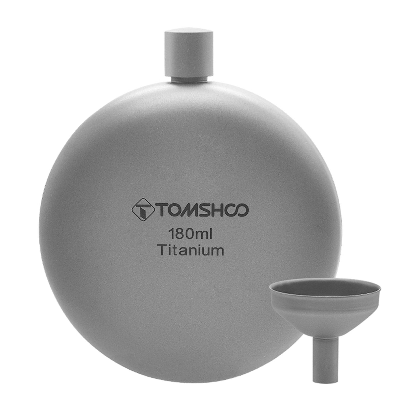 150 ml/180 ml Titan-Flasche, Alkohol, Whisky, Weinflasche mit Nachfülltrichter für Outdoor-Camping 180ml flask with funnel