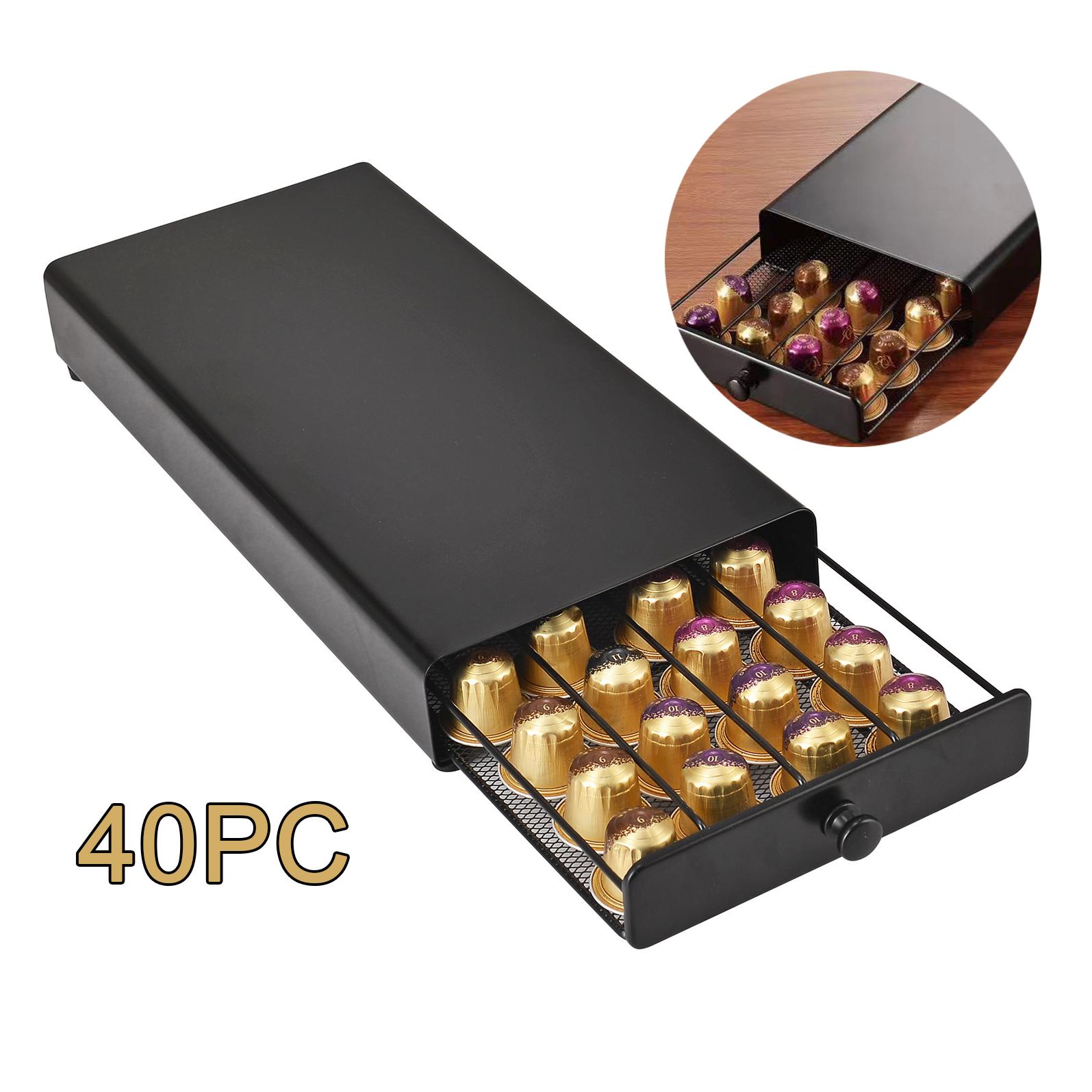 40 Pods Kaffee Schubladen Kapseln Halter Lagerung Stehen Rack Praktische Kaffee Regale Für Nespresso Kaffee Kapsel Organizer 38*18*5.5cm