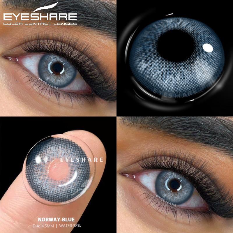 1 Paar farbige Kontaktlinsen für die Augen, graue Pupillen, blaue Augenlinsen, braune Kontaktlinsen, kosmetische grüne Linsen, Jahreslinsen