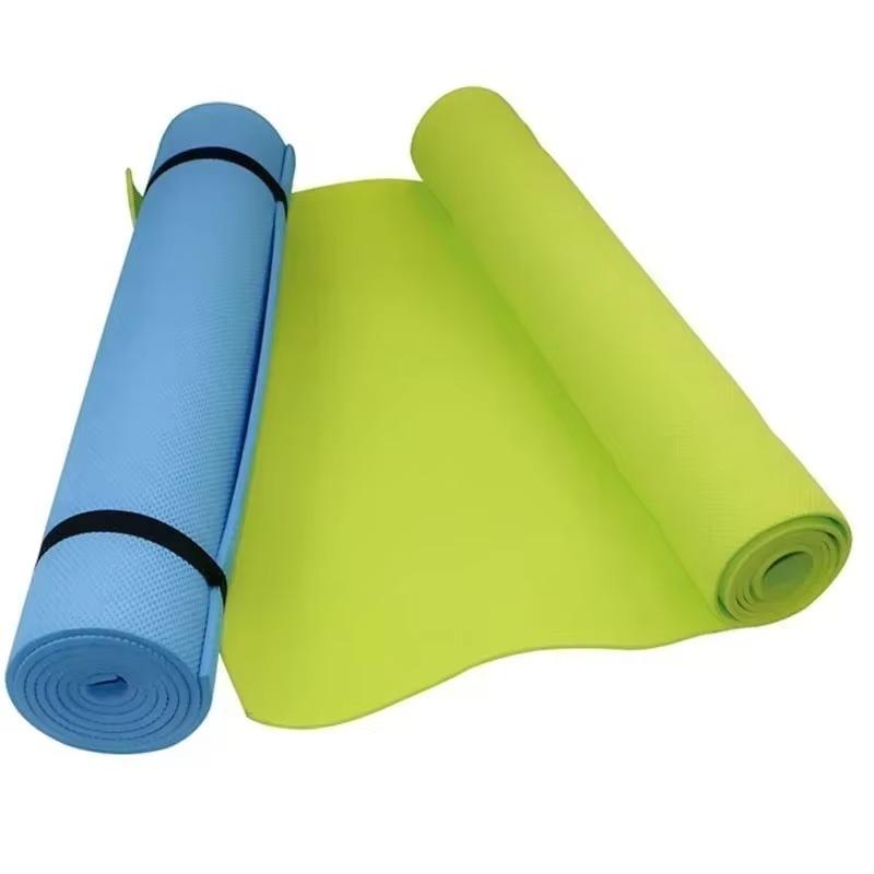 4MM Dicke 173cmX61cm Yogamatten Rutschfeste Übungsmatte Fitness Geruchlos Pilates Workout Gymnastikmatten mit Bandage Sport Fitness schwarz