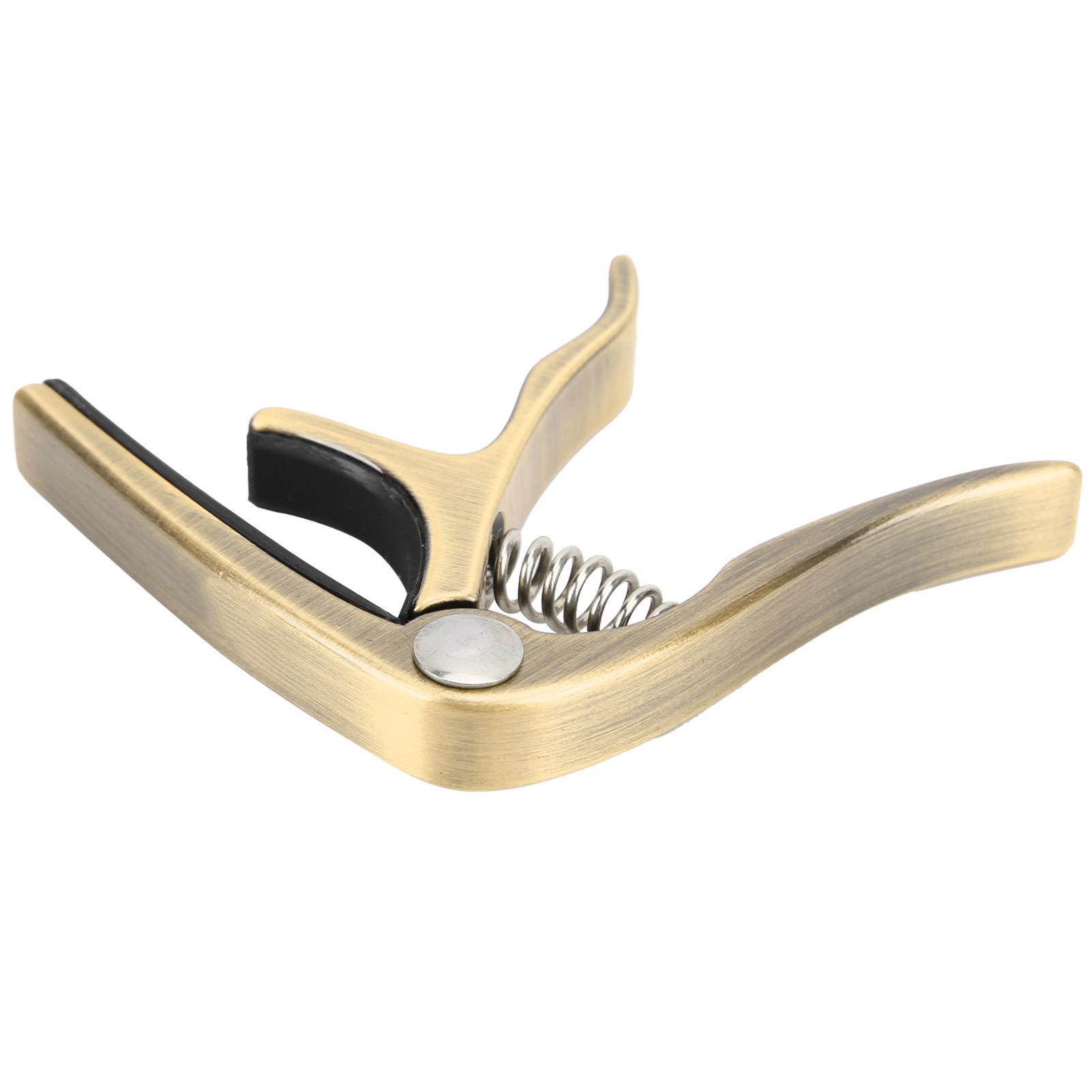 KP?08 Zinklegierung und Silikon Leichter Gitarren-Ukulelen-Kapodaster Musikinstrument gold