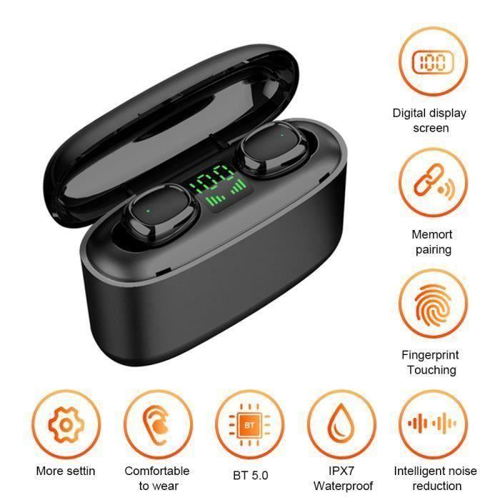 G5S Kopfhörer BT5.0 Echte kabellose Stereo-Kopfhörer IPX7 wasserdicht 9D Klangqualität Sport-Headset