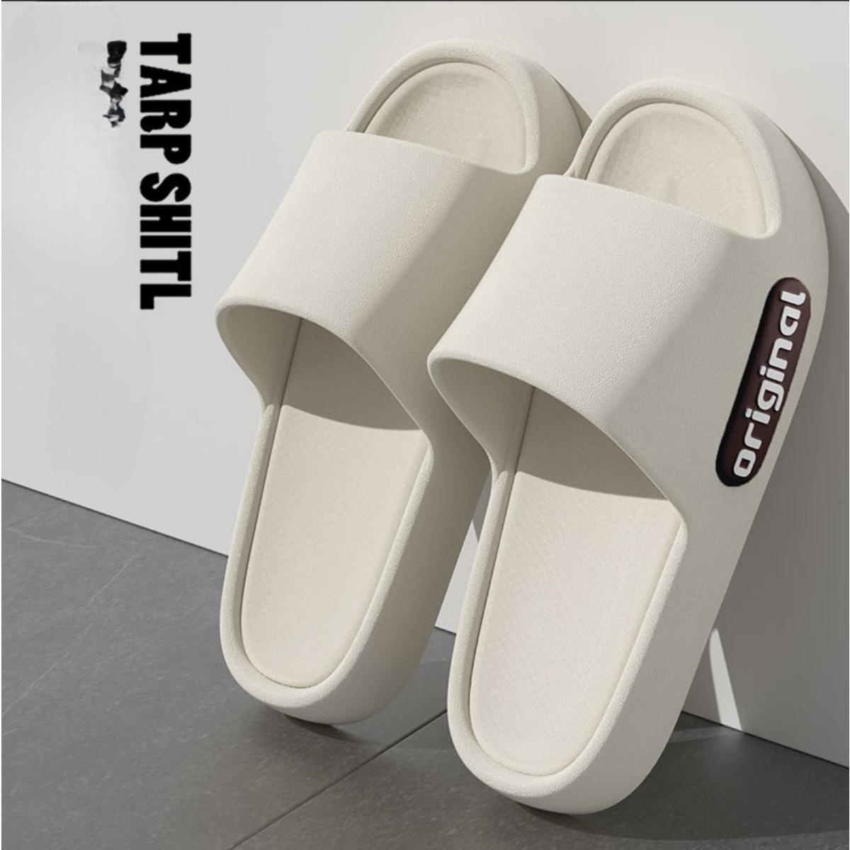 Originale bequeme Hausschuhe mit dicker Polstersohle, rutschfeste, leise Hausschuhe für drinnen und draußen – ideal für den Einsatz zu Hause und im Badezimmer, elegante Hausschuhe für Paare 38-39 weiß