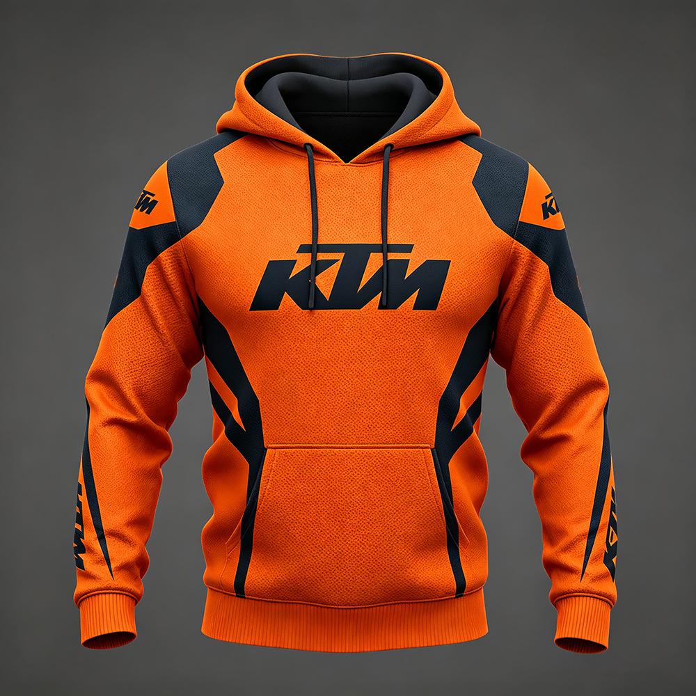 Herren Frühling und Herbst KTM F1 Racing und Motorradbekleidung Neuer Aufdruck Langarm Stil 3XL