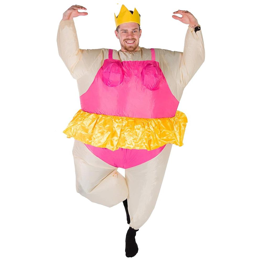 Tanzender Mann im Ballett-Kostüm, aufblasbares Kostüm 150-190cm16.28 rose rot