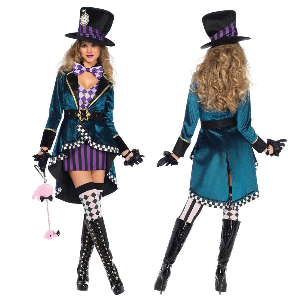 Halloween Alice im Wunderland Kostüme Frauen Magier Cosplay Mädchen Prinzessin Quess Magie Cosplay Weibliche Mantel M