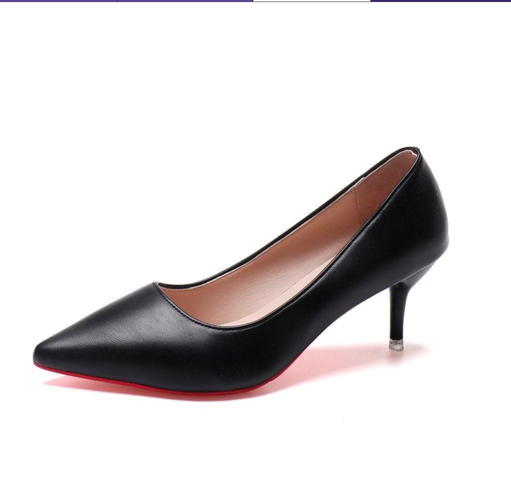Mode Sexy Rotsohlige Damen High Heels Klassische Damen Pumps Herbst Leder Kleid Absatzschuhe für Damen Bankett Hochzeit High Heels 43