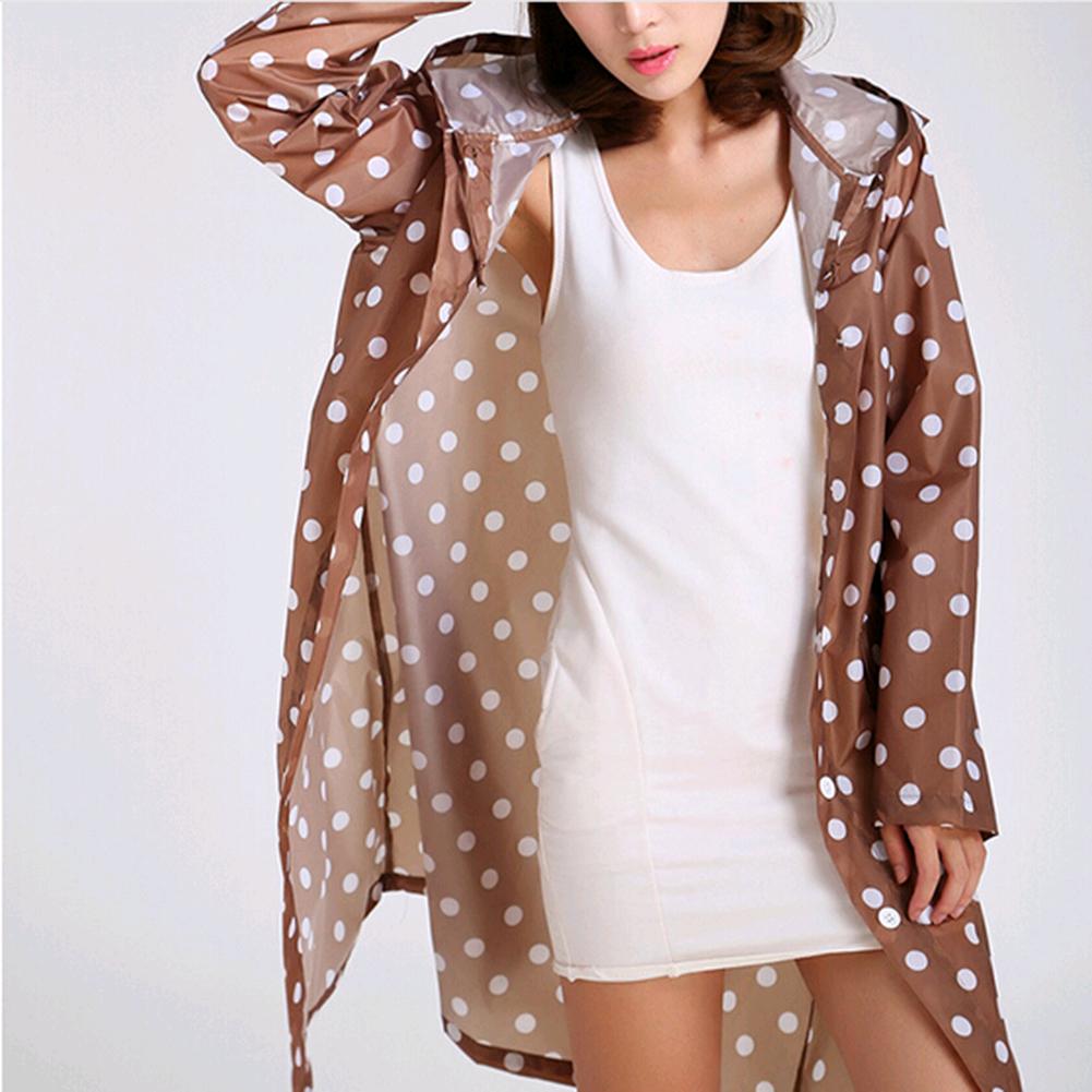 Neuer Damen-Regenschutz, Regenmantel, wasserdichter Poncho, Camping-Mäntel und Jacken one size braun